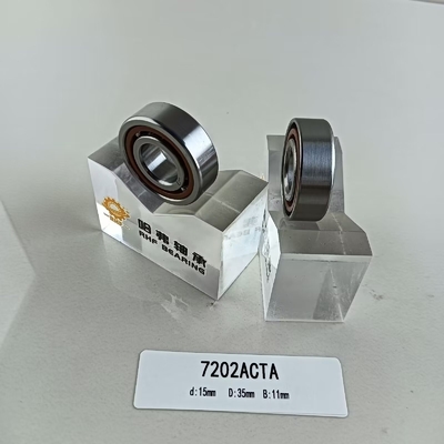 15*35*11mm GCr15 roulement à billes angulaires de contact à rangée unique 7202AC pour vos besoins