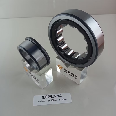 Rameau à rouleaux cylindriques à une rangée unique de 45*100*25 mm NU/NJ/NF309ECP avec lubrification à l'huile