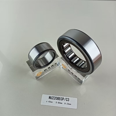 Acier chrome Gcr15 NU/NJ/NF2208ECP roulement à rouleaux cylindriques 40*80*23 mm pour l'industrie