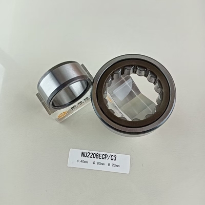 Acier chrome Gcr15 NU/NJ/NF2208ECP roulement à rouleaux cylindriques 40*80*23 mm pour l'industrie