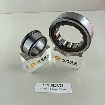 Acier chrome Gcr15 NU/NJ/NF2208ECP roulement à rouleaux cylindriques 40*80*23 mm pour l'industrie