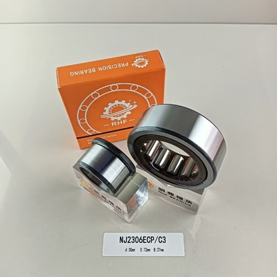 Structure cylindrique en acier chrome Gcr15 NU/NJ/NF2306ECP roulement à rouleaux 30*72*37mm