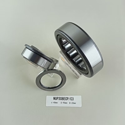 Rameau à rouleaux cylindriques à une rangée NUP308ECP 40*90*23 mm pour lubrifiants à base de graisse ou d'huile