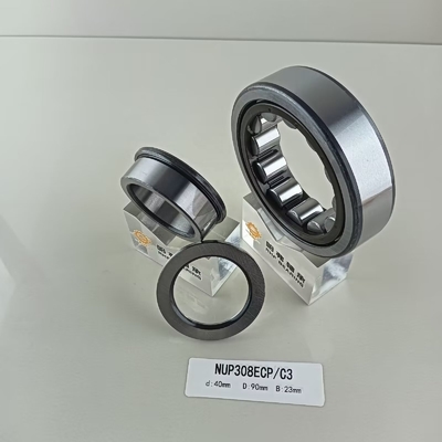 Rameau à rouleaux cylindriques à une rangée NUP308ECP 40*90*23 mm pour lubrifiants à base de graisse ou d'huile